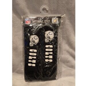 NFL Indianapolis Colts Seatbelt Pads Shoulder Protector 2-Pack Fremont Die Black